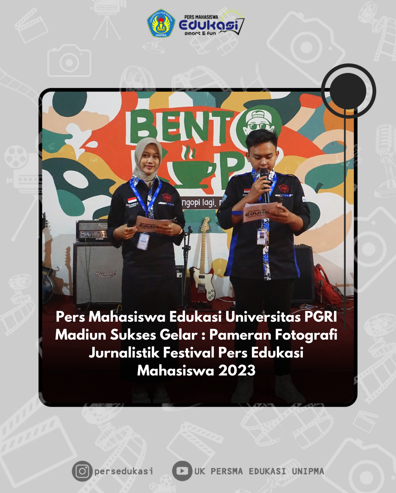 Pers Mahasiswa Edukasi Universitas PGRI Madiun Sukses Gelar : Pameran Fotografi Jurnalistik Festival Pers Edukasi Mahasiswa 2023
